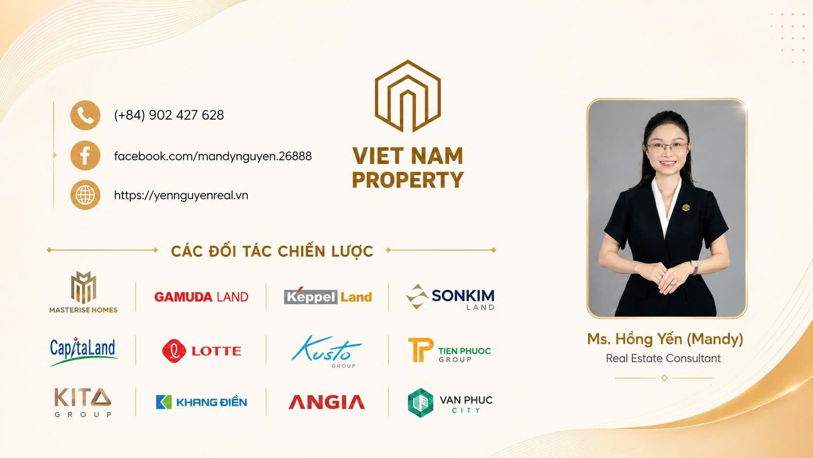 Hồng Yến hơn 10 năm kinh nghiệm tư vấn bất động sản. Với hơn 30 dự án trao tay khách hàng. Luôn cố gắng hoàn thiện và xây dựng phương chăm hoạt động xoay quanh 4 trụ cột: minh bạch, am hiểu, an toàn và đồng hành. Ngoài ra Yến cũng đã đào tạo và dẫn dắt hơn 100 anh em chuyên viên tư vấn chưa kinh nghiệm và có kinh nghiệm trong ngành. Yến luôn tự tin trao đi giá trị không chỉ bằng kinh nghiệm, mà còn kiến thức chuyên môn từ 4 chứng chỉ chuyên môn chuyên nghiệp cần thiết.
